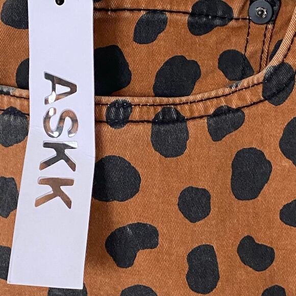 ASKK NY Crop Wide Leg Cheetah Print Pants, NWT, Size 34 - Picture 10 of 14